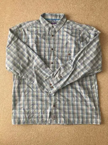 patagonia 체크 무늬 긴팔 셔츠 L 사이즈