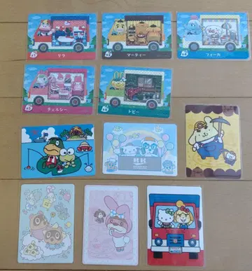 동물의 숲 산리오 amiibo 5종 씰 전종 포함