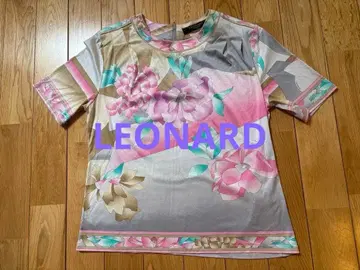 [레어] LEONARD 꽃무늬 트리밍 반팔 티셔츠