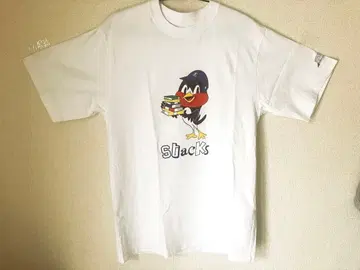 [콜라보] 야쿠르트 스왈로스xStacks 츠바쿠로T셔츠 화이트