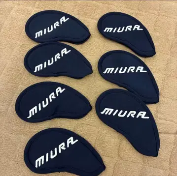 미사용 아이언 커버 MIURA 골프헤드커버 7개 세트 미우라기켄 네이비