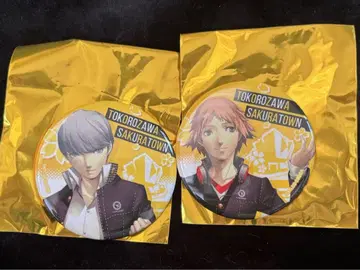 페르소나 4 토코로자와 사쿠라타운 트레이딩 캔뱃지 주인공 하나무라 요스케