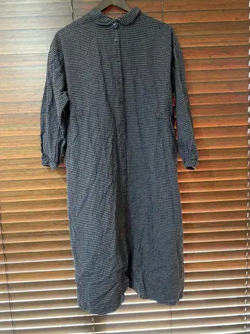 사만사 모스모스 체크 무늬 롱 원피스