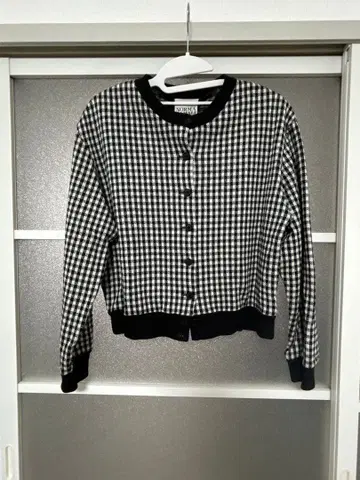 NORMA KAMALI 체크 가디건, 스커트 셋업 빈티지