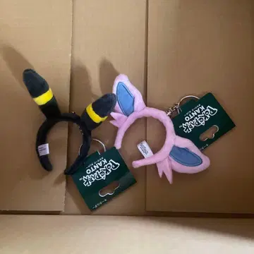 포켓몬 포켓파크 관동 블래키 에브이 머리띠 키링