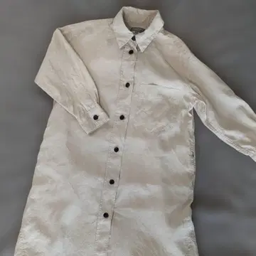 MARGARET HOWELL 셔츠 원피스 베이지 긴팔 24SS