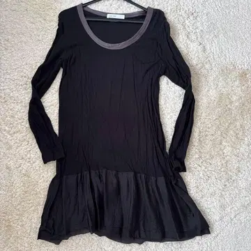 sacai luck 블랙 롱 T셔츠 원피스 긴팔 2 사이즈