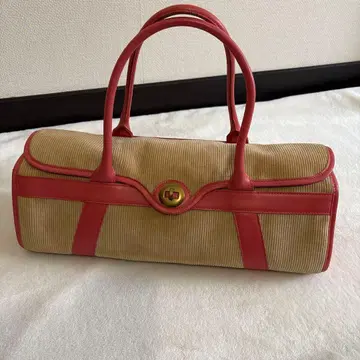 tsumori chisato 코듀로이 백 베이지 핑크