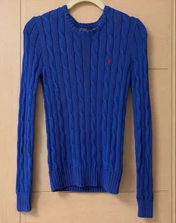랄프 로렌 케이블 니트 블루 여성용