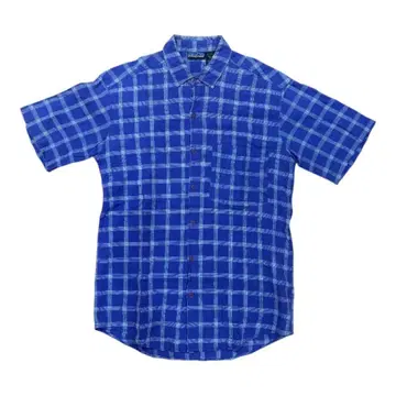 파타고니아 남성용 S 반팔 셔츠 체크 무늬