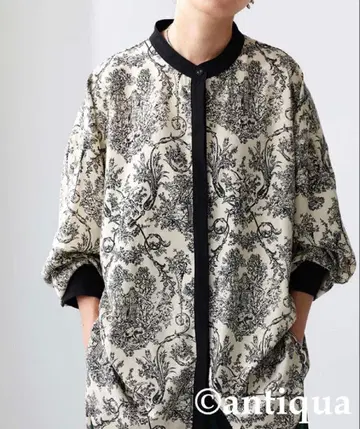 patterntorso 토와 드 주이 패턴 셔츠 밴드 카라