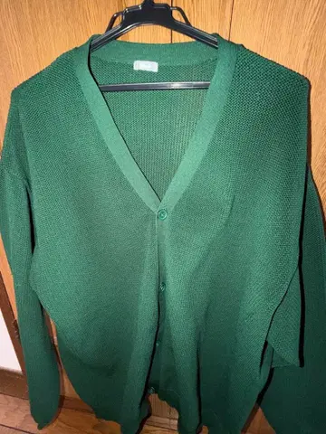 리사이클 폴리에스테르 가디건 그린