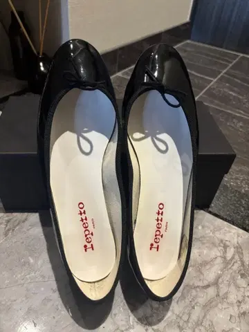 레페토 발레 슈즈 샌드리옹 비건 39 25.3cm 블랙