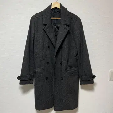 마크 앤서니 더블 브레스트 체스터 코트 S 그레이