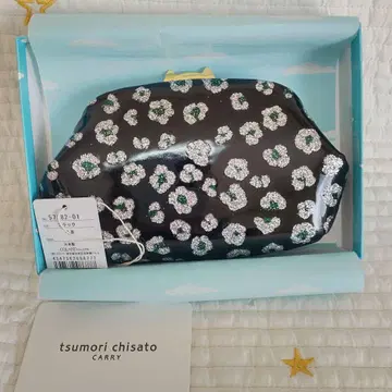 츠모리치사토 글리터 플라워 파우치 지갑