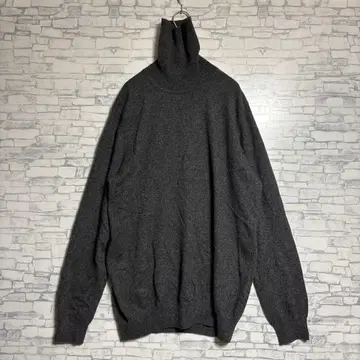유니클로 캐시미어 100% 다크 그레이 터틀넥 스웨터