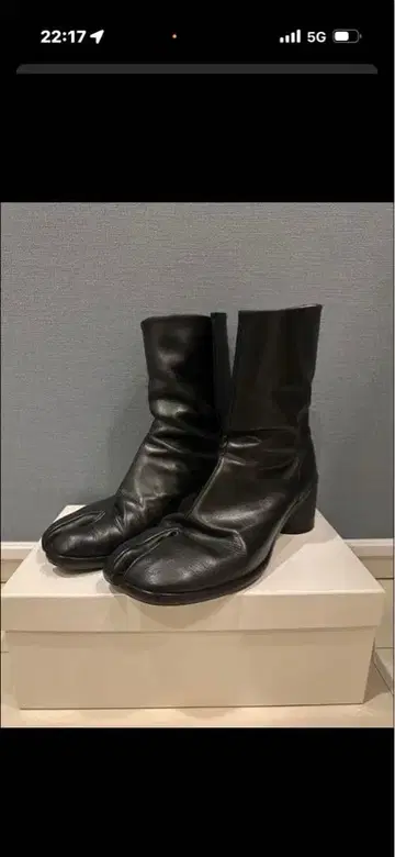 마르지엘라 타비 부츠 사이즈 42 힐 6cm