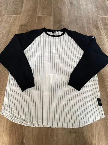 430Fourthirty 롱T 화이트 블랙 스트라이프 L