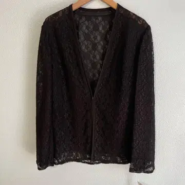 새상품 도쿄 소와르 블랙 레이스 긴팔 가디건 Lsize