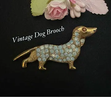 빈티지 닥스훈트 소시지독 브로치