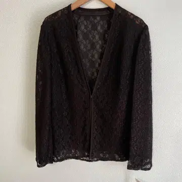 새상품 도쿄 소와르 블랙 레이스 긴팔 가디건 Lsize