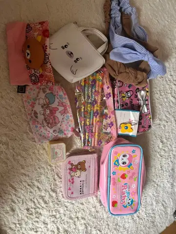 헤이세이 여자 바비 인형 펜 케이스 파우치 헤어밴드 리락쿠마