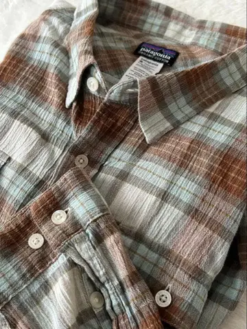 patagonia 옴브레 체크 오가닉 코튼 셔츠 XXL 사이즈