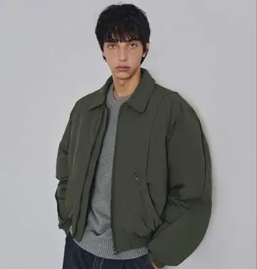 COSTUME O'CLOCK 패디드 자켓 카키 그린 다운