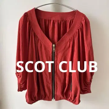 SCOT CLUB 지퍼 달린 반소매 셔츠