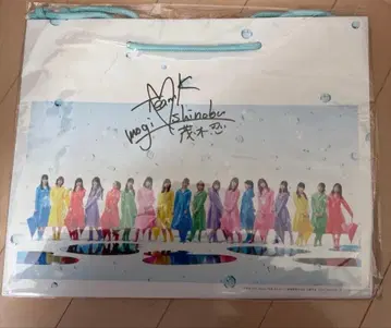 모기시노부 사인 포함 종이 가방 AKB48