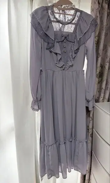 빈티지 쉬폰 원피스 라벤더