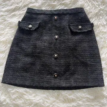 Charlotte Tweed Mini Skirt black