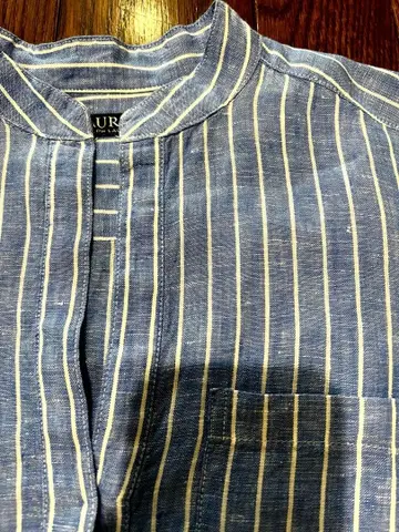 랄프 로렌 린넨 셔츠 블루 스트라이프 XXS