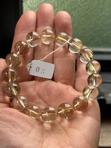 골드 타이틴 루틸 쿼츠 블레스 12.5mm