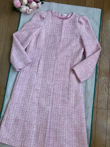 [ 프리마셰릴 ] 봄 트위드 핑크 코트