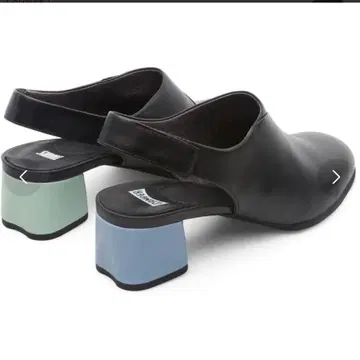 새상품급 Camper TWINS 펌프스 백 스트랩 블랙 37