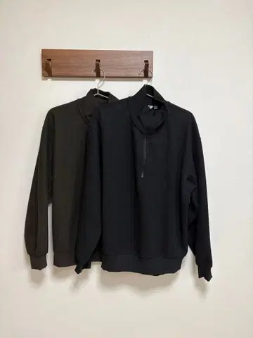 [ UNIQLO U ] 브러쉬드 맨투맨 하프 지퍼 셔츠 2개 세트