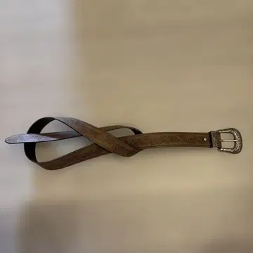 [컨디션 최상] 브라운 플라워 벨트 빈티지 그런지 앤티크