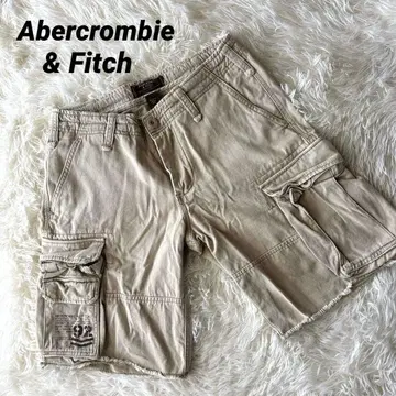 미사용 Abercrombie&Fitch 카고 하프 팬츠 샌드 베이지 S