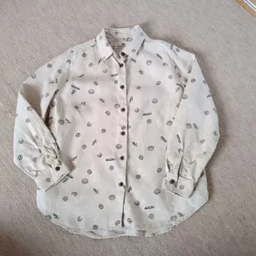 써니클라우드 역시 빵을 좋아해 긴팔 셔츠 린넨 100% L 사이즈