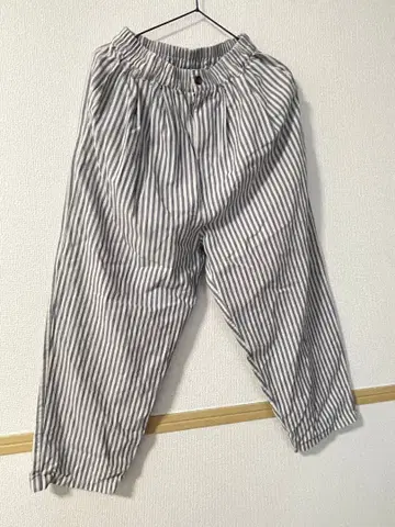 soulberry 제비 차고 워싱된 blue 스트라이프 팬츠 M