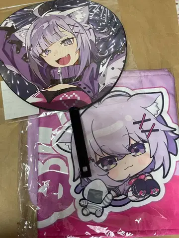 초초초초 게이머즈 2 네코마타 오카유 점보 부채 후드 부착 페이스 타월