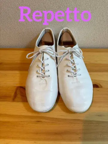 Repetto 레페토 화이트 재즈 레이스업 슈즈 사이즈 41