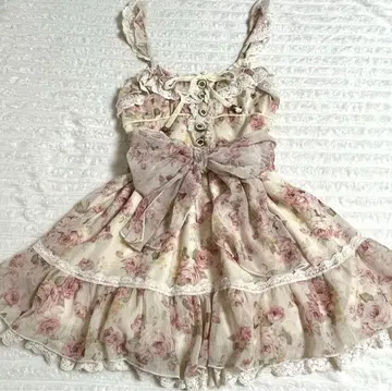 LIZLISA 리즈리사 앤티크 꽃무늬 쉬폰 원피스 레어 헤이세이 y2k