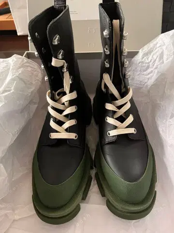 both x MONSE 하이컷 부츠 블랙/그린