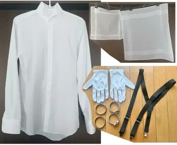 신랑 턱시도 모닝 셔츠 M (GENTRIND) + 소품 6점