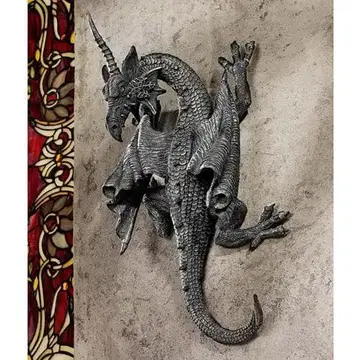 데본셔의 호른드래곤 벽 장식 유니콘 날개 도마뱀
