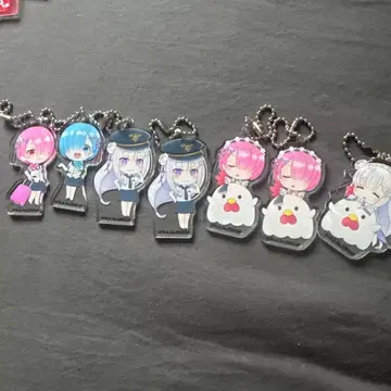 리제로 렘 라무 에밀리아 아크릴 키링