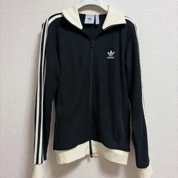 adidas 집업 저지 블랙/아이보리