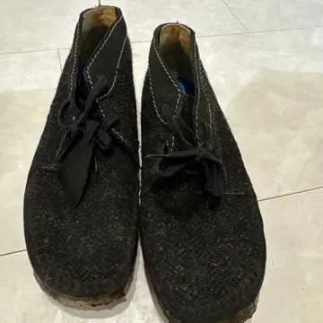 울 가죽 콤비 처카 부츠